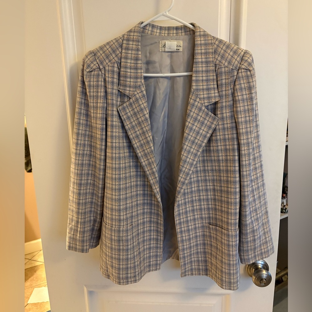 Vintage plaid women’s blazer